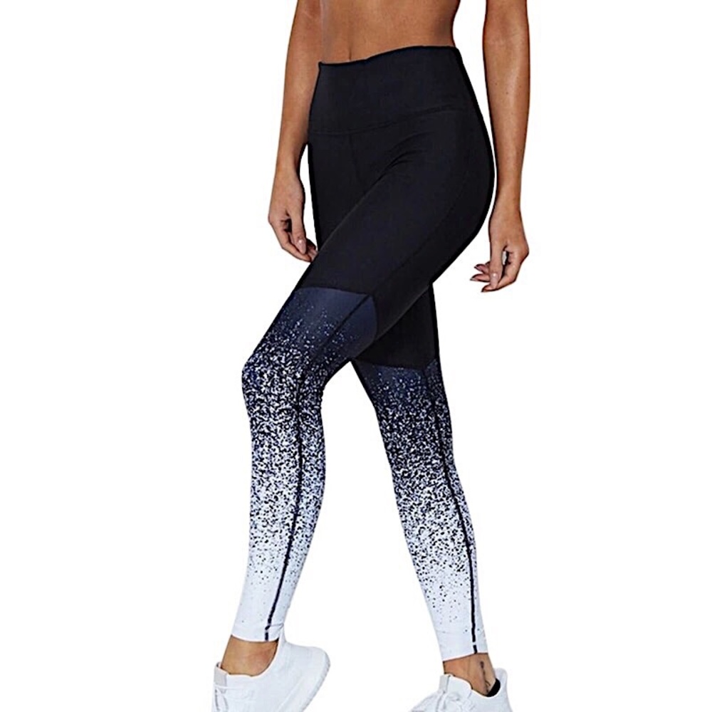 High Waist Gradient Slim Fit Fitness Leggings - Picture 2 of 5
